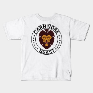 CARNIVORE BEAST Strong Roaring Lion Original Design Kids T-Shirt